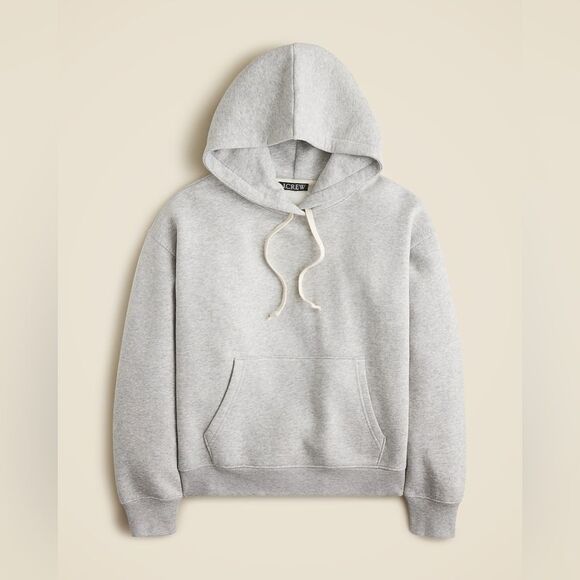NWT J CREW Heritage fleece hoodie in grey - Picture 2 of 5